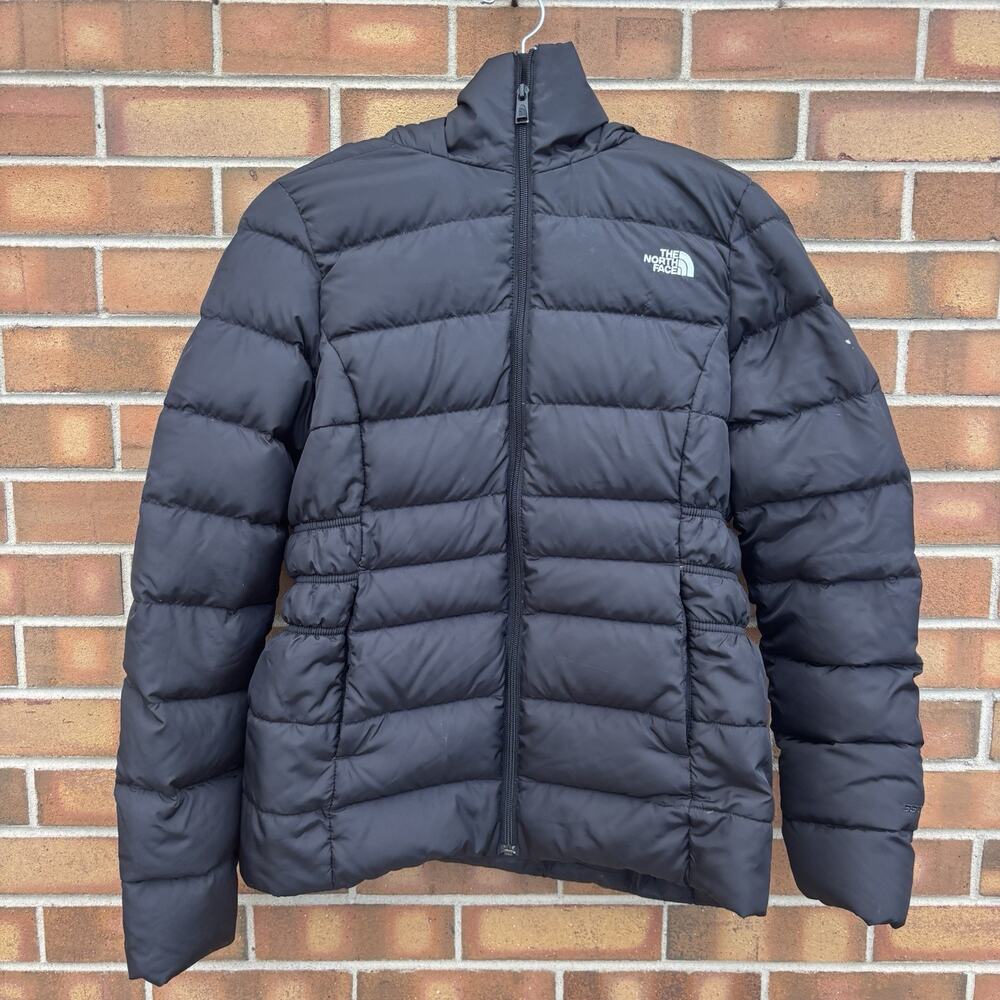 The North Face Womens M Puffer Insulated Down Jacket Black Full Zip